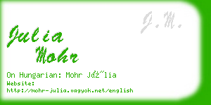 julia mohr business card